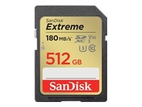 SANDISK – Extreme 512GB SDXC 180MB/s UHS-I C10 U3 (SDSDXVV-512G-GNCIN)