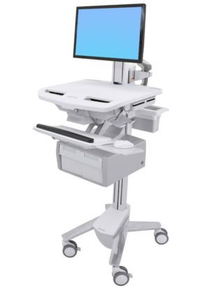 ERGOTRON – Styleview cart with lcd pivot, tall double drawer (SV43-13C0-0)