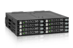 ICY DOCK – 8x 2.5" to 1x 5.25" bay mobile rack SATA metal keylocks black (MB998SK-B)