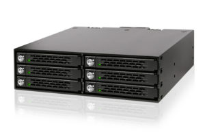 ICY DOCK – 6x 2.5" to 1x 5.25" bay mobile rack SATA/SAS metal keylocks (MB996SK-6SB)