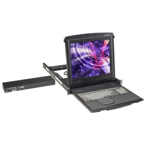 BLACK BOX SERVVIEW 17" LCD CONSOLE DRAWER WITH 1-PORT KVM SWITCH - EU CABLES (KVT517A-1UV-R2.1)