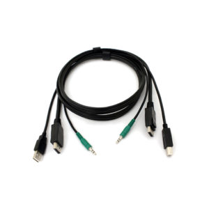BLACK BOX SECURE DISPLAYPORT KVM CABLE - USB A-B, 3.5MM AUDIO, 6-FT. (1.8-M) (SKVMCBL-DP-06)