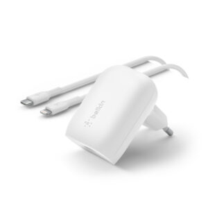 BELKIN – 30w USB-C PD PPS Charger White C-LTG (WCA005VF1MWH-B5)