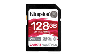 KINGSTON 128GB CANVAS REACT PLUS SDXC UHS-II 280R/100W U3 V60 FOR FULL HD/4K (SDR2V6/128GB)