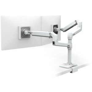 ERGOTRON – LX dual stacking arm, under mount c-clamp, bwt (45-502-216)