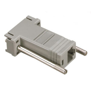 BLACK BOX  DB9 MALE TO RJ45F MODULAR ADAPTER KIT WITH THUMBSCREWS GRAY (FA4509M-GY)