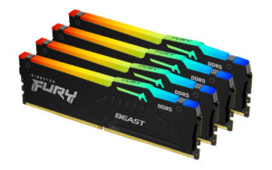 KINGSTON 64GB 6000MT/S DDR5 CL40 DIMM (KIT OF 4) FURY BEAST RGB XMP (KF560C40BBAK4-64)