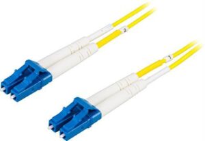 DELTACO – Kuitukaapeli LC - LC, duplex, singlemode OS2, 0,5m (LCLC-0S-5)