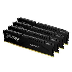 KINGSTON 128GB 5200MT/S DDR5 CL40 DIMM (KIT OF 4) FURY BEAST BLACK XMP (KF552C40BBK4-128)
