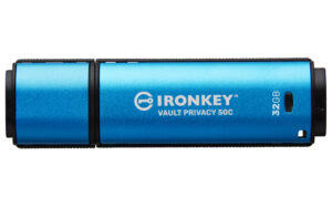 KINGSTON 32GB USB-C IRONKEY VAULT PRIVACY 50C AES-256 ENCRYPTED, FIPS 197 (IKVP50C/32GB)