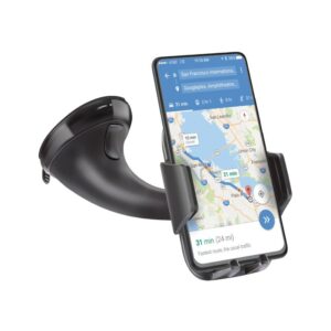 SBS – Car holder for mobile phones up to 6", adjustable shaft, for dashboard/windshield (TE0UCH1AW)