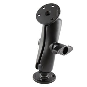 RAM MOUNTS MEDIUM KIINNITYSVARSI + 2X D-KOKO 2.25" KUULA PYÖREÄ 3.68" ALUSTA  (RAM-D-101U)