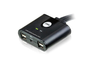 ATEN – US424 manuaalinen USB 2.0-kytkin, 4 tietokonetta 4 laitteeseen, (US424-AT)
