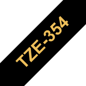 BROTHER TZE354 24 GOLD ON BLACK