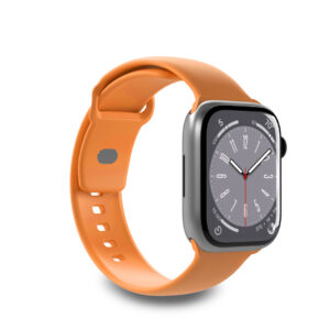 Puro – Silicone watchband for Apple Watch 42–44–45-49 mm, light orange (PUICNAW44LORA)
