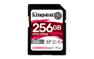KINGSTON 256GB CANVAS REACT PLUS SDXC UHS-II 300R/260W U3 V90 FOR FULL HD/4K/8K (SDR2/256GB)