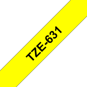 BROTHER TZ631 12 BLACK ON YELLOW (TZE631)