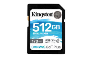 KINGSTON – 512GB SDXC Canvas Go Plus 170R C10 UHS-I U3 V30 (SDG3/512GB)