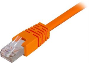 DELTACO – F/UTP Cat6 laitekaapeli, 0,3m, oranssi (STP-603-OR)