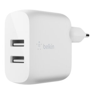 BELKIN Dual USB-A WallCharger 12W X2 WHT (WCB002VFWH)