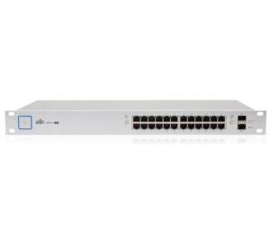 Ubiquiti Networks – UniFiSwitch kytkin, 24 porttia, passiiv. PoE, GbE, SFP, valk. (US-24-250W)