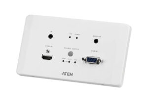 ATEN – HDMI & VGA HDBaseT Transmitter with EU Wall Plate / POH (VE2812AEUT-AT-G)
