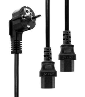 MicroConnect – Power Y-Cord 1.8m Black IEC320 (PE011318)
