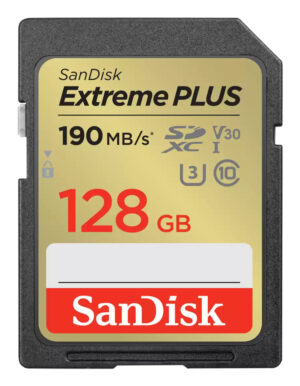 SANDISK – Extreme PLUS 128GB SDXC 190MB/s UHS-I (SDSDXWA-128G-GNCIN)