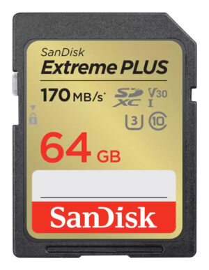 SANDISK – Extreme PLUS 64GB SDXC 170MB/s UHS-I C10 (SDSDXW2-064G-GNCIN)