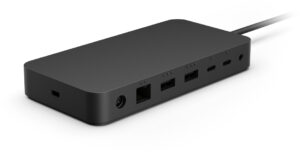 Microsoft Surface Thunderbolt 4 Dock, Langallinen, Thunderbolt 4, 2500 Mbit/s, musta, Kensington, Microsoft (T8I-00002)